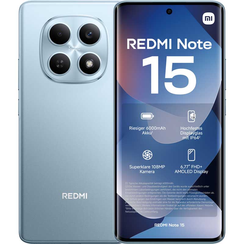 Xiaomi Redmi Note 15 6GB RAM 128GB Glacier Blue EU