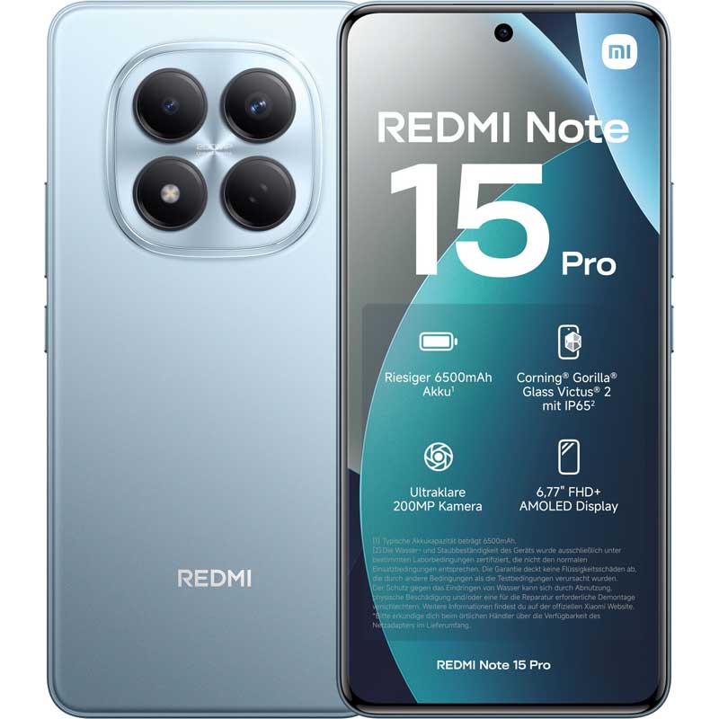 Xiaomi Redmi Note 15 Pro 8GB RAM 256GB Glacier Blue EU