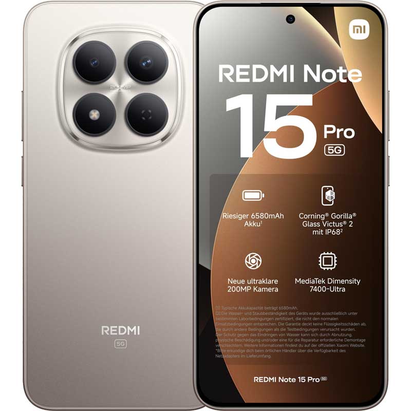 Xiaomi Redmi Note 15 Pro 8GB RAM 256GB Titan  EU